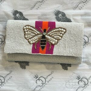 7 COLORS to Choose From BEE Beaded CLUTCH